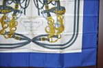 Authentic HERMES Carre 90 Scarf  BRIDES de GALA par  Silk Blue K5899 Online now