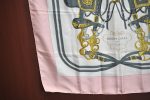 Authentic HERMES Carre 90 Scarf  BRIDES de GALA par   Silk Pink K6175 Supply