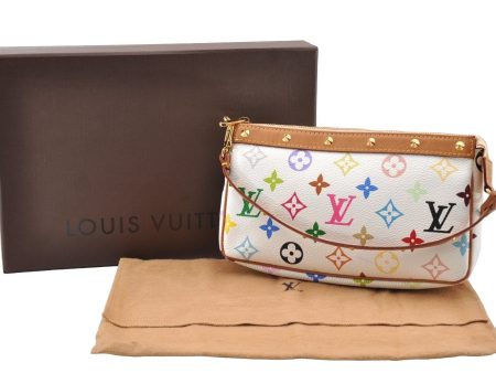 Louis Vuitton Monogram Multicolor Pochette Accessoires Pouch White Box 7678I For Cheap