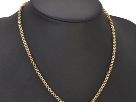 Auth Christian Dior Gold Tone Rhinestone Chain Pendant Necklace CD Box 9232I For Cheap