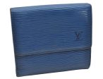 Louis Vuitton Epi Porte Monnaie Billets Cartes Credit Wallet M63485 Blue 7783I Online now