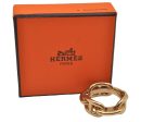 Authentic HERMES Scarf Ring Chaine d Ancre Chain Design Gold Tone Box 8975I For Sale