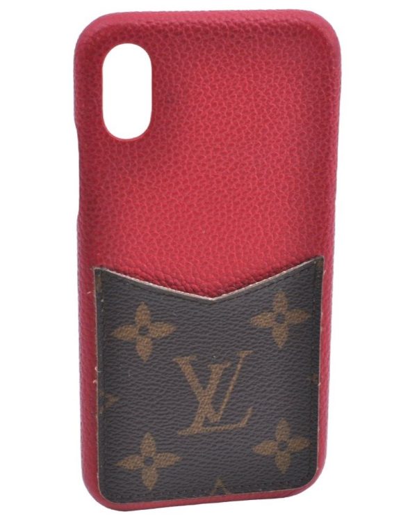 Authentic Louis Vuitton Monogram Bumper X Xs iPhone Case Red M68894 LV K6165 For Discount