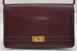 Authentic Christian Dior Vintage Shoulder Hand Bag Leather Bordeaux Junk 0936J Online Sale