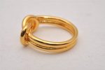 Authentic HERMES Scarf Ring Atame Circle Knot Design Gold Tone Box 8969I Fashion