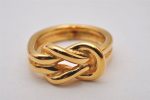 Authentic HERMES Scarf Ring Atame Circle Knot Design Gold Tone Box 5760I For Discount