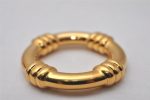 Authentic HERMES Scarf Ring Bouee Circle Design Gold Tone Box 6295I Cheap