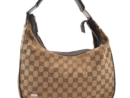 Auth GUCCI Web Sherry Line Shoulder Bag GG Canvas Leather 145757 Brown 8618I For Discount