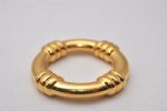 Authentic HERMES Scarf Ring Bouee Circle Design Gold Tone Box 6295I Cheap