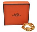 Authentic HERMES Scarf Ring Chaine d Ancre Chain Design Gold Tone 5761I Hot on Sale