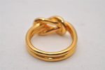 Authentic HERMES Scarf Ring Atame Circle Knot Design Gold Tone Box 8969I Fashion