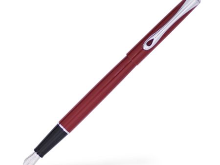 Diplomat Traveller Fountain Pen - Dark Red Hot on Sale